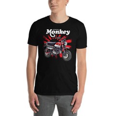 Monkey Bike (red) Rising Sun UNISEX Short Sleeve T-Shirt