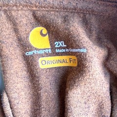 Carhartt Long Sleeve T-Shirt Bundle Mens 2XL Brown Camo Pocket Distressed 2pk