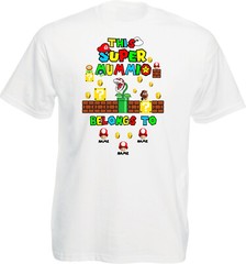 Personalised Super Mummio TShirt, Super Mummio Gaming Shirt, Funny Mario Tee Top