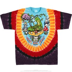 ALICE-ALL MAD HERE-2 SD TIE DYE T-SHIRT S-M-L-XL-2X Caterpillar,Wonderland