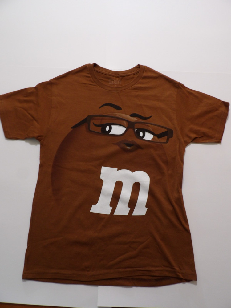 Adult Unisex Brown Small M&M’s Face T-Shirt