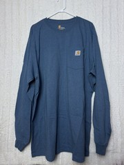 Carhartt Men’s 2XL Tall Long Sleeve Pocket Shirt Bundle Blue Red Workwear