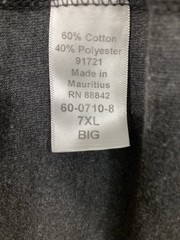 men’s 7xl big Kingsize crewneck s sleeve pocket tee shirt Heather Charcoal Grey