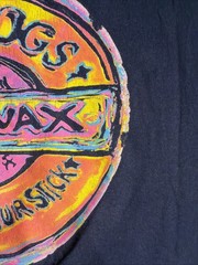 Mr Zogs Sex Wax Logo Print T Shirt Navy Blue Skate Surf Vintage Retro USA M