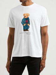 Polo Ralph Lauren Classic Fit Polo Bear Jersey T-Shirt Short Sleeve White