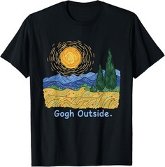 Gogh Outside Starry Night Nature Lover Inspirational Artist T-Shirt