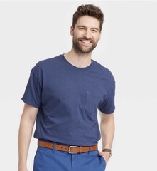 Men’s Heavyweight T-Shirt Goodfellow & Co Seamless Blue Size Large