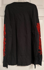 TRUE RELIGION Black w/ Red Floral Print LS “Crafted With Pride” Shirt T-Shirt L