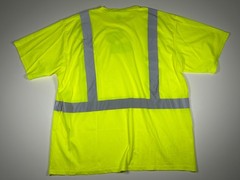Uline T Shirt Men 3XL Yellow High Vis Safety Reflective Pocket
