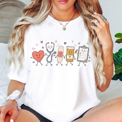 Nurse Doodle T-Shirt Funny RN Healthcare Worker Back to School Gift