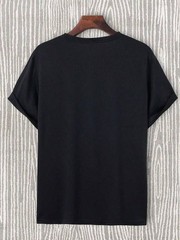 Round Neck Short Sleeve Men’s T-Shirt, Creative Printing Pattern