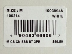 Tommy John 1003994N Crew Neck 3 Pk Cool Cotton Stretch White Shirt (New in Box)