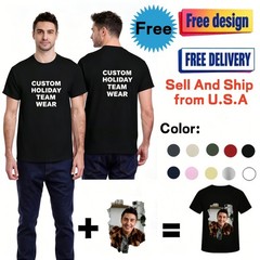 Personalized Custom T-Shirt Print Your Own Photo Logo Customized Cotton Tee