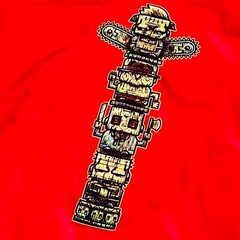 Freddy Jason Pinhead Leatherface Totem Pole Nerd Block T-Shirt Size Large – Red