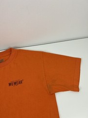 Wu Wear Orange T Shirt Mens Size M Medium Wu-Tang Clan Rap READ STAINS USED