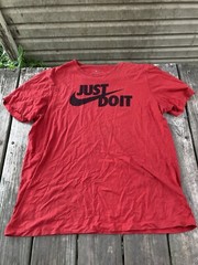 Nike Sportswear Just Do It Graphic Tee T-Shirt Red/Black AR5006-657 Men’s Large