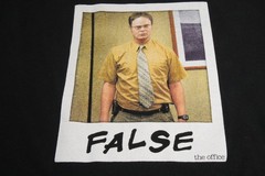 The Office Dwight Schrute “False” Men’s XXL Black T-Shirt T0274