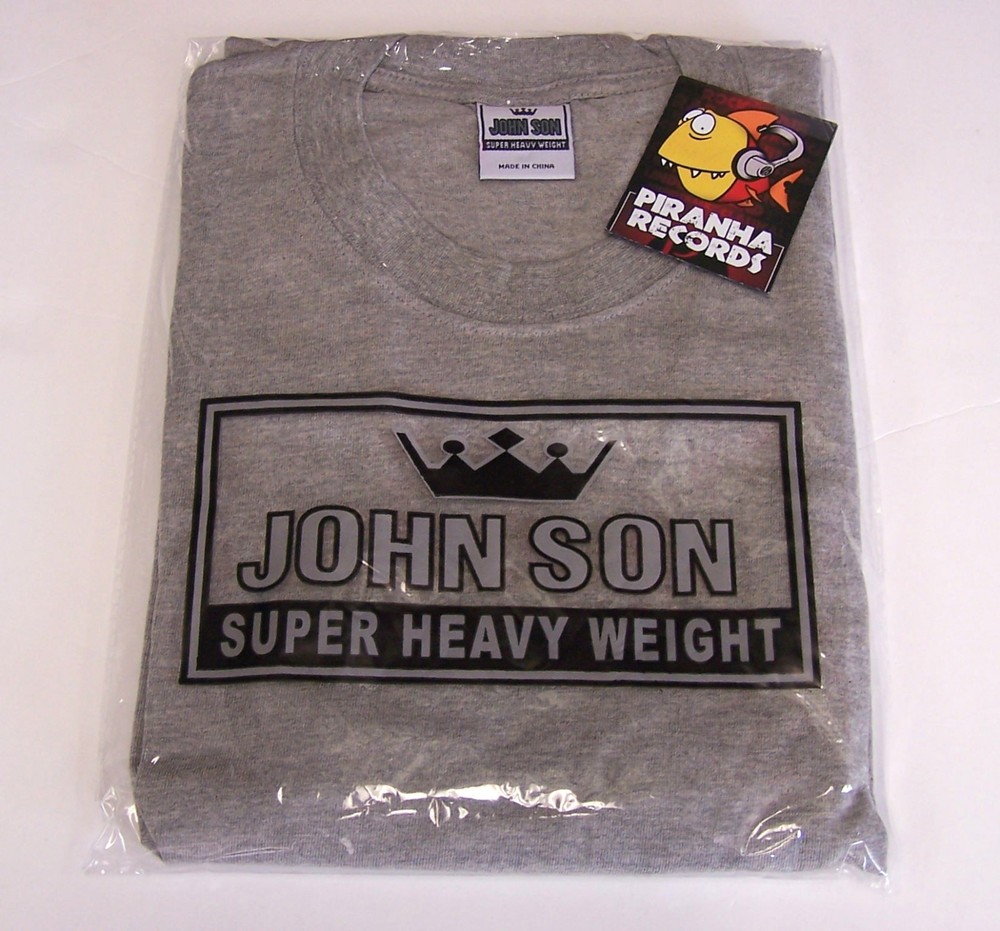 John Son Premium Quality Gray T-Shirt XL TALL 100% Cotton Piranha Records