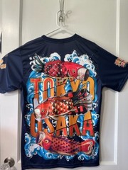 Cool T shirt Japanese Style Light weight comfortable Unisex Machine Wash Fish