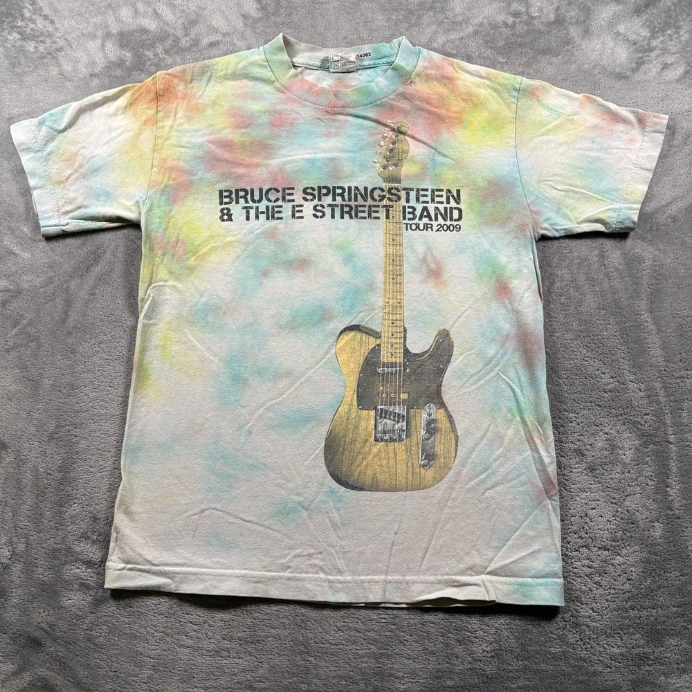 Bruce Springsteen & The E Street Band 2009 Tour T-Shirt Mens Small Multi Tie Dye