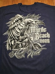 Mens Tshirt DK Blue Myrtle Beach Rally Week Biker LARGE 86th Annual Cycle F17