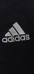 Adidas Mens V-Neck T-Shirt Black Embroidered Logo Size M Short Sleeve Indonesia