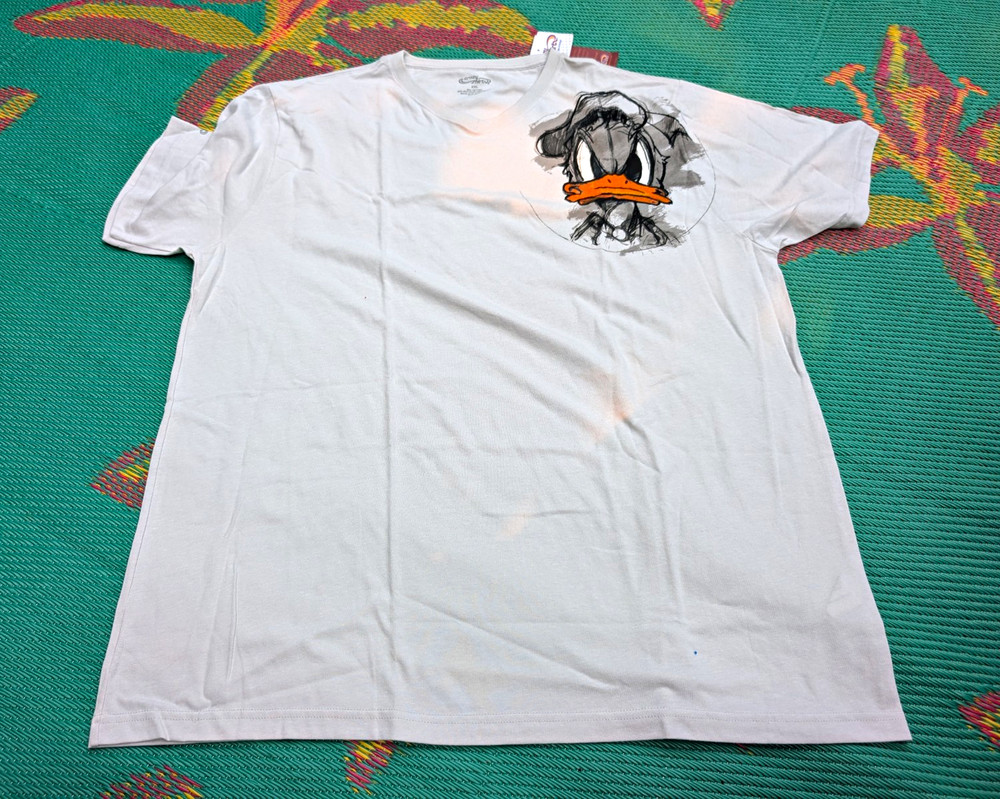 Disney Donald Duck Size 2XL Crazy Shirts Graphic Print Short Sleeve Crew Neck