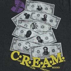 Wu-Tang Clan C.R.E.A.M Dollar Bills 90s Band Rap HIPHOP Size L T-Shirt REPRINT