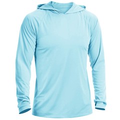 UPF50+ Mens Sun Block UV Shirts Casual Hoodies Outdoor Fishing Gym Workout Sport