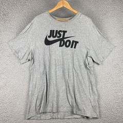 NIKE Just Do It T-Shirt Men’s XL Gray & Black JDI AR5006-011 Sportswear Tee