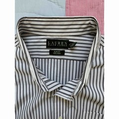Lauren Ralph Lauren Slim Fit Dress Shirt 2XL Stripe Non-Iron Japan