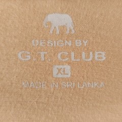 Sri Lanka T Shirt Mens Size Medium Beige Elephants Travel Destination Tee