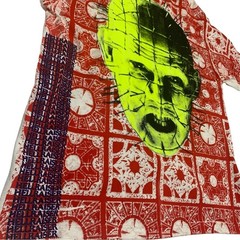 MENS HELLRAISER PINHEAD ALL OVER PRINT RARE GLOW IN DARK HALLOWEEN SHIRT SIZE XL