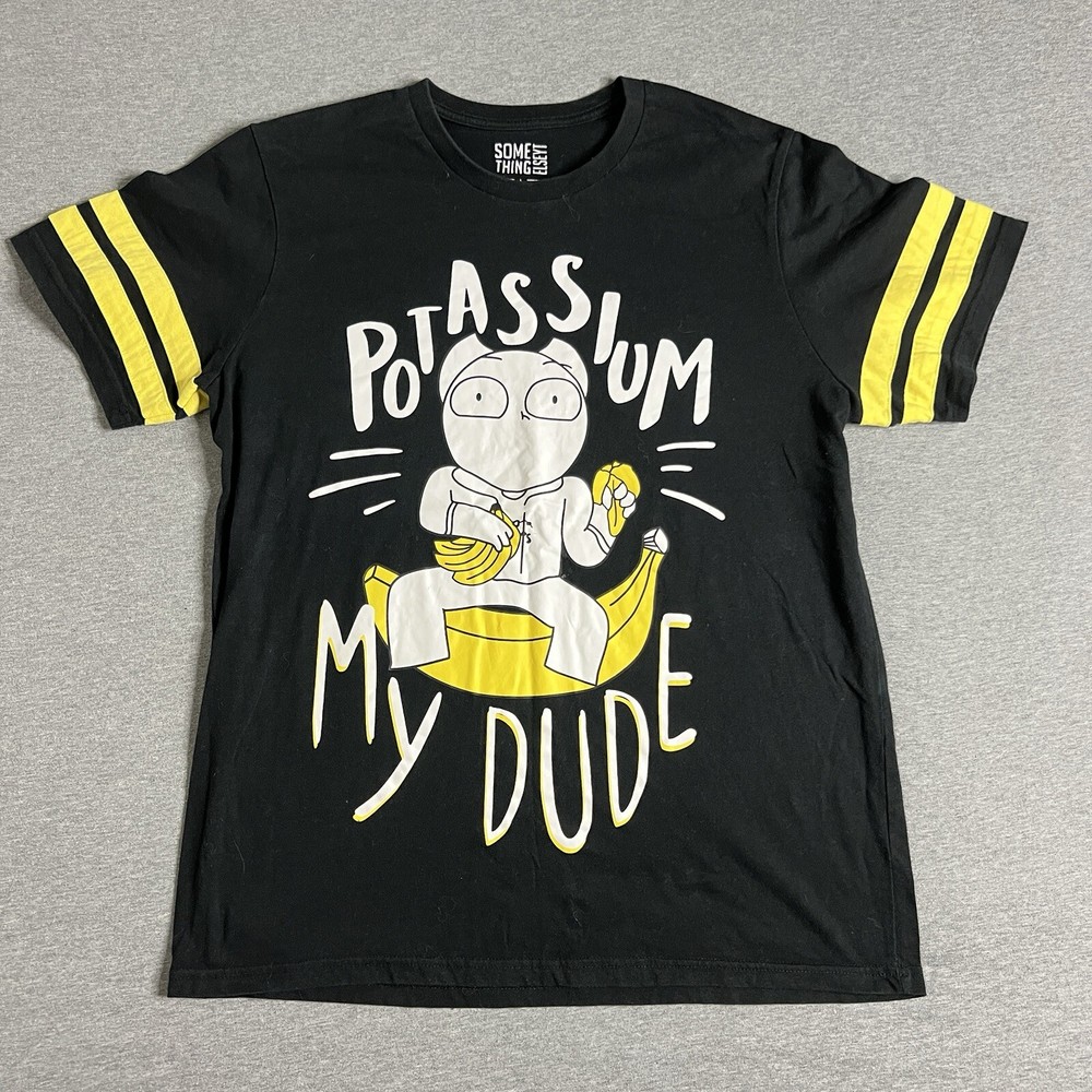 SomethingElseYT “Potassium My Dude” Black Yellow T-shirt Men’s Large NTC37