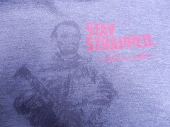 Stay Strapped Hoodie Gray Mens M Abraham Lincoln Soldier 2A Rare Guns