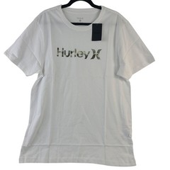 NEW Hurley Men’s Camo O&O Graphic Tee White Short Sleeve Sz XL Cotton Blend
