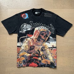 NEW Mens Godspeed Skeleton picking honey Tee Washed Short sleeved T-shirt