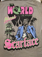 NWT- Scarface Tony Montana “The World is Yours” Double Sided Neon Tee