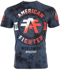 AMERICAN FIGHTER Men’s T-Shirt SILVER LAKE Athletic Multicolor Biker MMA S-5XL