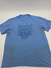 Reebok T-Shirt Men Medium Blue Logo Cotton Polyester Tee.#40832