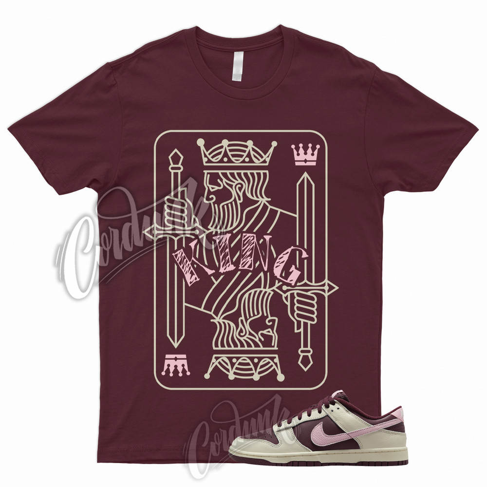 KING T Shirt to Match Dunk Low Valentines Day Pale Ivory Medium Soft Pink Night