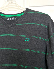 VTG BILLABONG SURF/SKATE Stripe Shirt – OLD LOGO – COTTON BLEND WASHABLE Men’s M