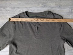 SONOMA Shirt Men’s Size S green long Sleeve Micro Waffle Round Henley