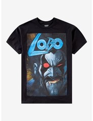 DC Comics Lobo Comic Face Unisex Graphic T-Shirt Superhero Tee Black