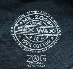 Mr Zogs Sex Wax Shirt Mens Medium Surfer T-shirt Surf Skate Beach Black Tee