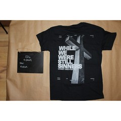 Jesus Loves You Cross Graphic T-Shirt Mens Medium Black Christian Streetwear