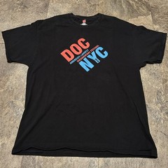Hanes Shirt Mens XL Black DOC NYC 2016 Documentary Film Festival Graphic Tee