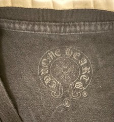 Chrome Hearts Men’s T-Shirt Long Sleeve Print Stars Black Size Medium Pocket