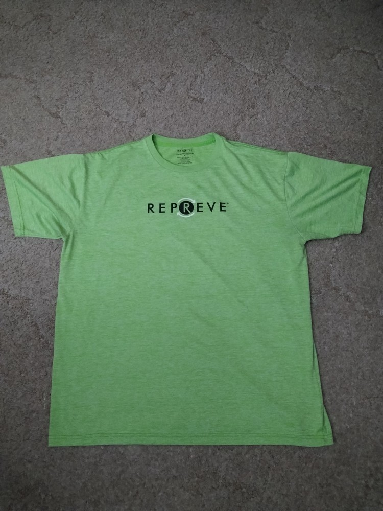 Men’s Repreve Lime Green Short Sleeve T-Shirt Size XL Made In USA
