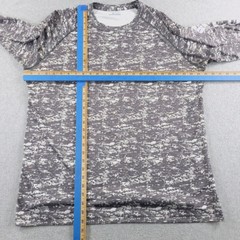 Columbia Shirt Mens Extra Large Gray Digital Camo Fish Print Moisture Wicking